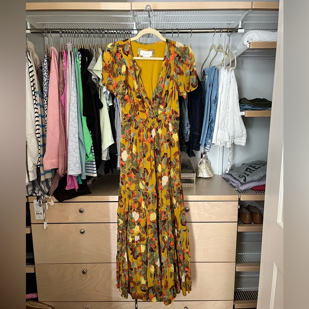 Anthropologie Somerset Maxi Dress Sz XS